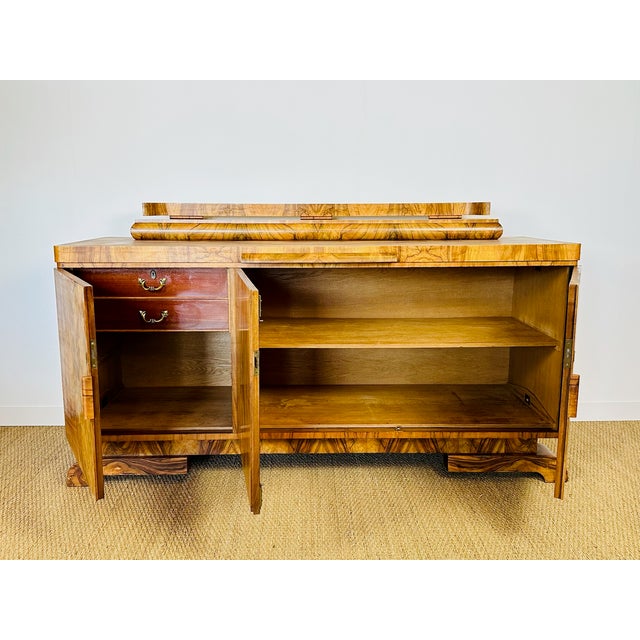 Mid-Century Modern Art Deco Walnut Burl Sideboard by Jules Leleu, 1930 For Sale - Image 3 of 18