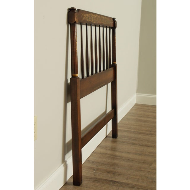 Hitchcock Solid Maple Vintage Twin Stenciled Headboards a Pair Chairish