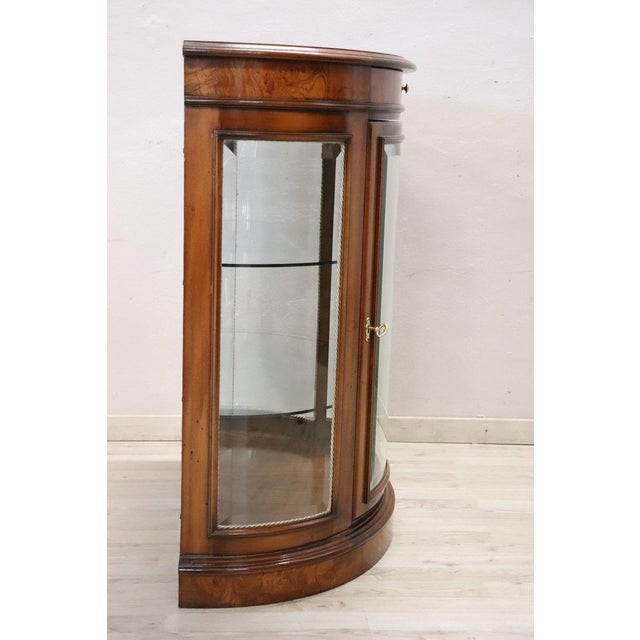 Brown Vintage Vitrine in Walnut Root, 1990s For Sale - Image 8 of 13