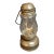 Antique 1900s Brass Miniature Skater's Lantern Clear Globe Oil Lamp For Sale