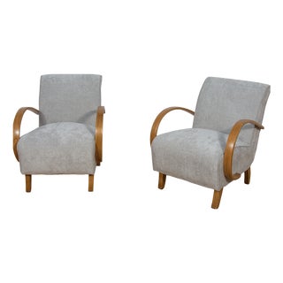Model 410 Armchairs by Jindřich Halabala for Up Závody, 1930s, Set of 2 For Sale