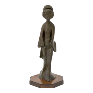 Tanya Poust Standing Geisha Patinated Bronze, 1964