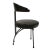 Contemporary Contemporary Black Lacquered Iron Leatherette Chairs, Italy, 1980, Set of 4 For Sale - Image 3 of 8