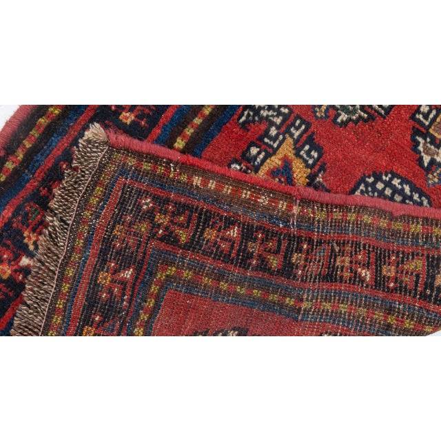 Persian 1930s Persian Bakhtiari Blue, Red and Yellow Runner Fragment For Sale - Image 3 of 5