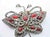 Vintage Handmade Butterfly-Shaped Brooch in Metal and Stone, Italy, 1930s For Sale - Image 3 of 5