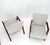 Russel Wright Pair New Linen Upholstery Heavy Solid Maple Frames American Lounge Chairs Mint! For Sale - Image 4 of 14