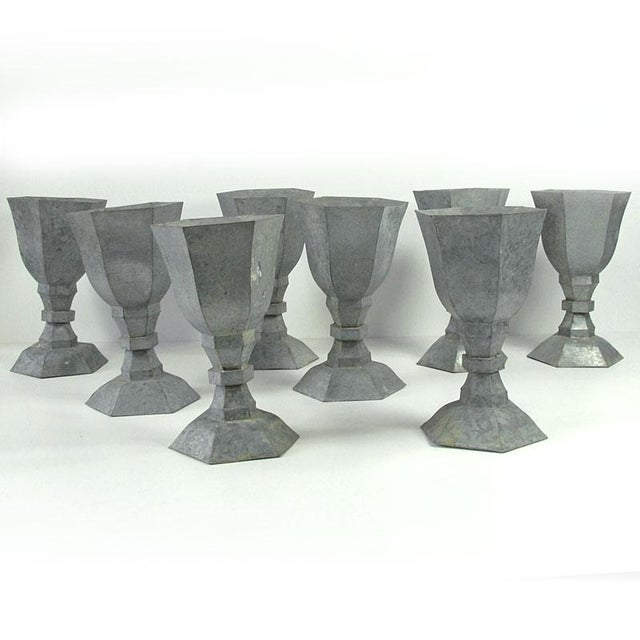 1970s Decorative Metal Table Candlesticks, 1960s, Set of 8 For Sale - Image 5 of 15