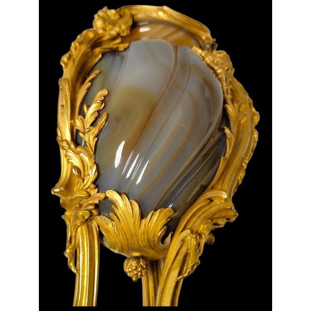 French Vase in Gilt Bronze and Agathe, 19th Century For Sale - Image 6 of 14