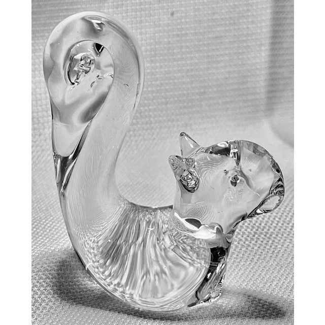 Late 20th Century Vintage Handblown Art Glass Squirrel Sculpture Paperweight Figurine For Sale - Image 5 of 5