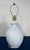 1980s Periwinkle Blue Ceramic Melon Table Lamp Postmodern Fluted Ribbed Statement Lamp For Sale In Houston - Image 6 of 7