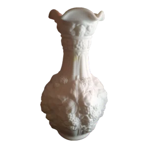 1960s Imperial Milk Glass Loganberry Vase