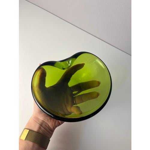 Green Glass Ashtray from Holmegaard For Sale - Image 9 of 11