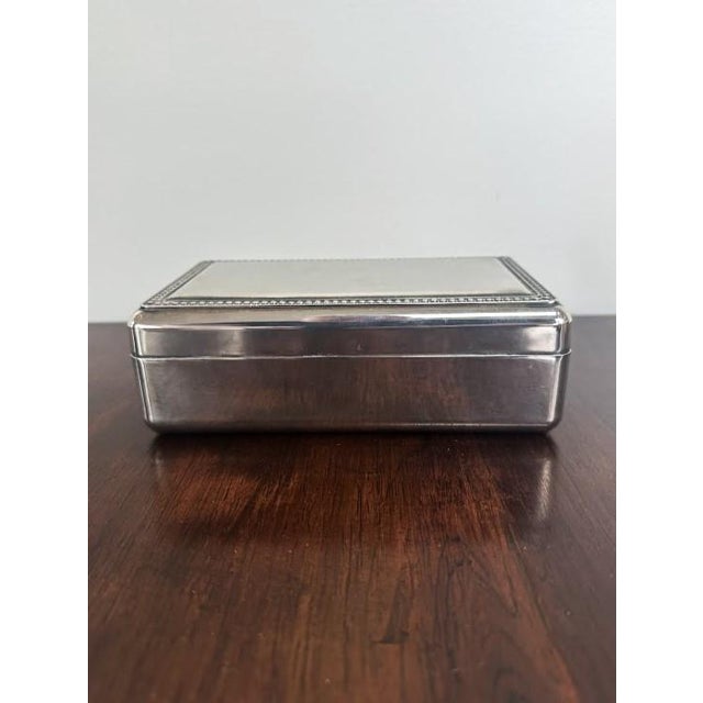 Vintage Silver Plated Jewelry Box For Sale - Image 4 of 6