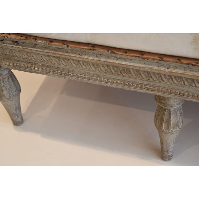 19th Century Bench, Swedish With Neoclassical Carving For Sale - Image 10 of 12
