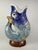 Mid-Century Modern Vintage MCM Blues Ceramic Handpainted Fish Pitcher Vase For Sale - Image 3 of 7