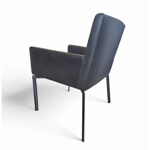 Manet Armchairs in Dark Brown Leather and Chrome from Minotti, 1990s, Set of 2 For Sale - Image 14 of 18