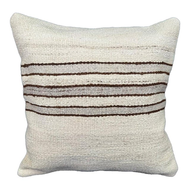 Turkish Hemp Pillow Cushion Natural Beige Brown Cushion Cover 20x20 For Sale
