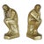 Vintage Solid Brass Sitting Thinking Man Bookends - a Pair For Sale