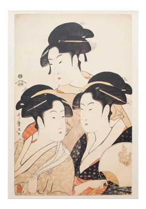 1980s Kitagawa Utamaro, Three Beauties of High Fame