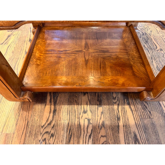 Late 20th Century Chinoiserie Chow Leg Ming Style Large Square Coffee & End Table Attributed to Schnadig Intl. Furniture For Sale - Image 10 of 12
