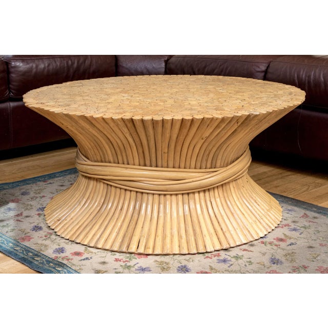 1970s 1970s Mid-Century Wheatsheaf Coffee Table Attributed to John McGuire For Sale - Image 5 of 10
