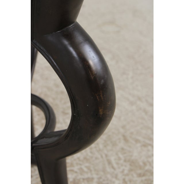 Maitland Smith Mahogany and Metal Round End Table For Sale - Image 10 of 13