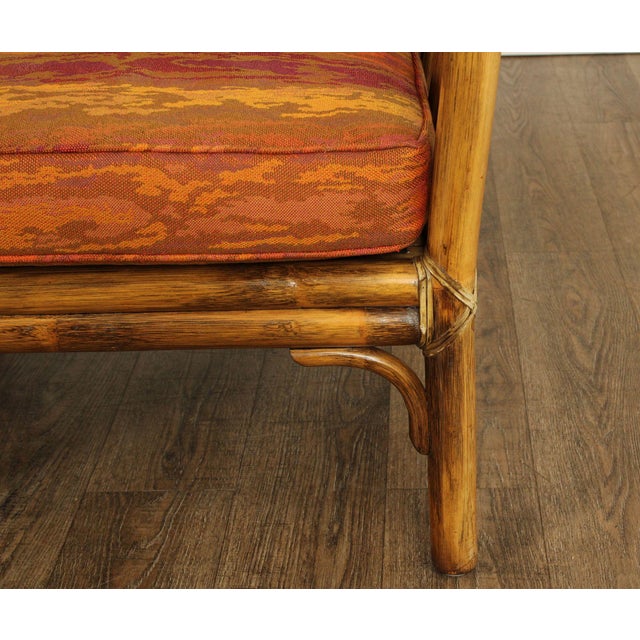McGuire Vintage Bamboo Loveseat For Sale - Image 9 of 12