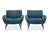 Mid-Century Modern Pair of Italian Mid-Century Modern Sculptural Lounge Chairs, in the Style of Gio Ponti, Circa 1950s For Sale - Image 3 of 9