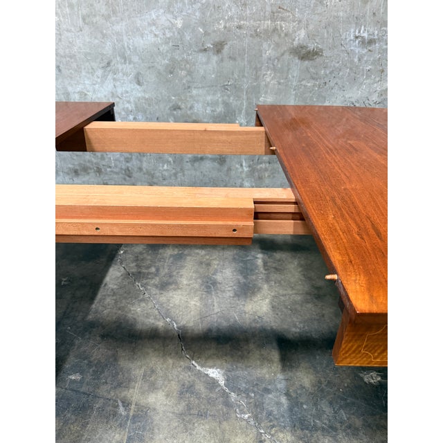 Large Custom Extendable Custom Federal Style Mahogany Dining Table With Inlay by Johns Congdon 150" For Sale - Image 16 of 17