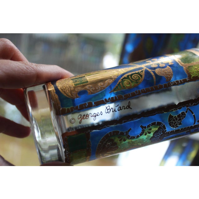 Mid-Century Modern Set of 4 Georges Briard Vintage Highball Glasses For Sale - Image 3 of 9