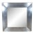 Wall Mirror With Handcrafted Silver Finish For Sale
