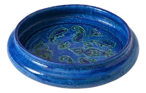 Liberty Blue Bowl by Aldo Londi for Bitossi, 1960s