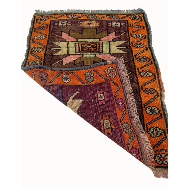 Mid-Century Modern Vintage Mid Century Rug For Sale - Image 3 of 4