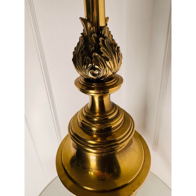 Hollywood Regency Stiffel Mid-Century Hollywood Regency Brass Table Lamp For Sale - Image 3 of 10