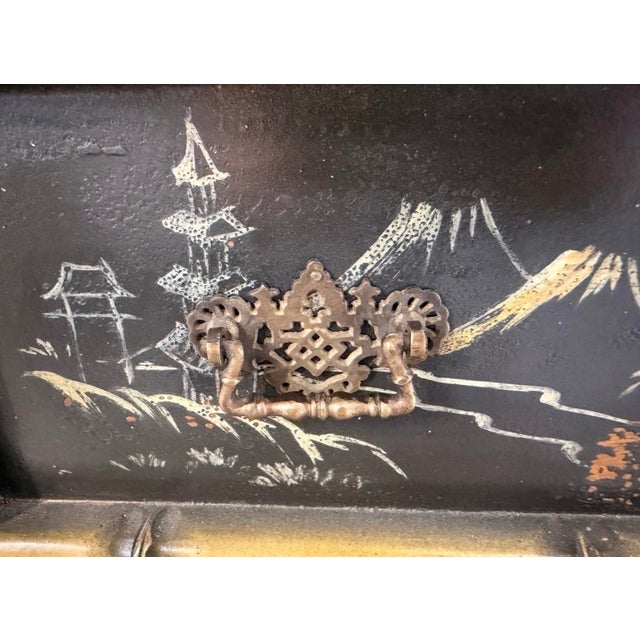 Mid 20th Century Chinoiserie Style Accent Cabinet/Commode For Sale - Image 10 of 11