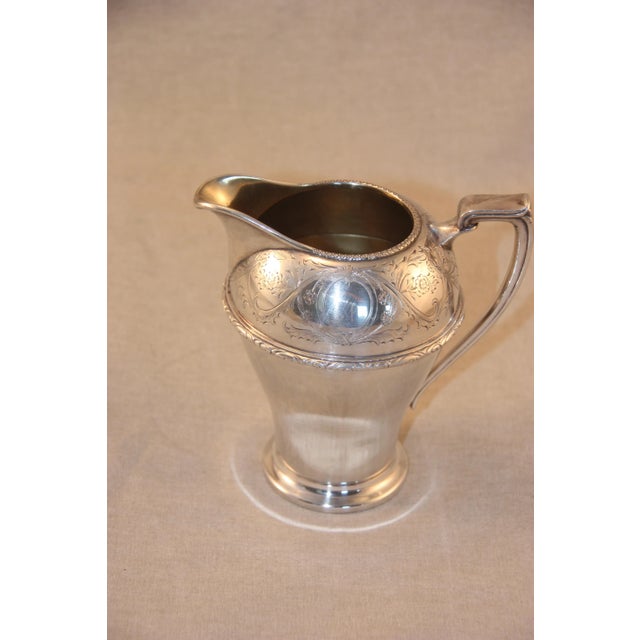 Vintage Set of Silverplated Coffee Pot With Creamer & Sugar For Sale - Image 6 of 8