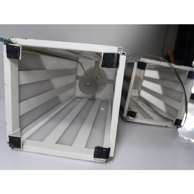 1980's Pair of Acrylic and Chrome Table Lamps For Sale - Image 9 of 10