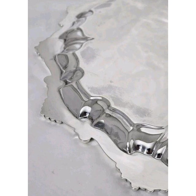 Antique Edwardian Sheffield Sterling Silver Salver, 1904 For Sale - Image 10 of 18