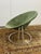 Mid-Century Modern Lusch & Co. Balloon Sling Chair, Forest Green Suede For Sale - Image 3 of 12