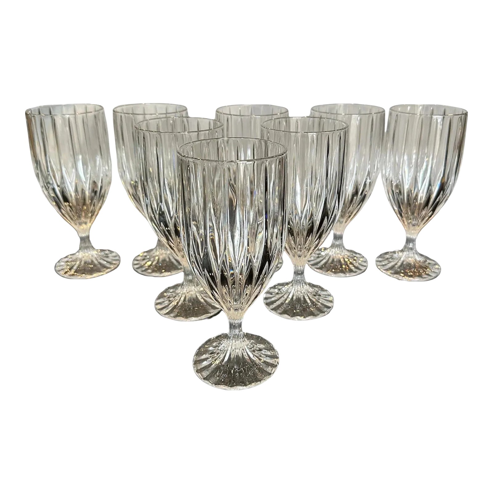 Late 20th Century Park Lane by Mikasa Iced Tea Crystal Glasses