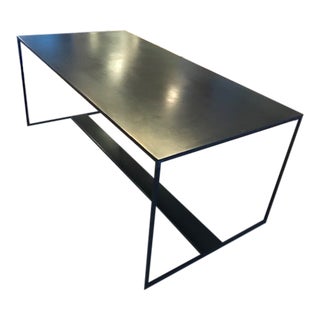 Vintage Custom Painted Steel Dining Table For Sale