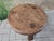 1970s Small Brutalist Round Oak Coffee Table, 1970s For Sale - Image 5 of 8