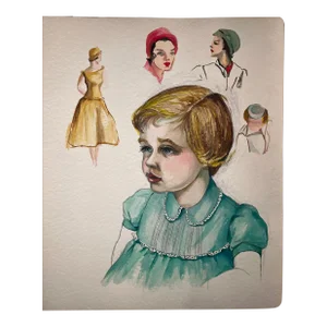 Mid Century Watercolor Study
