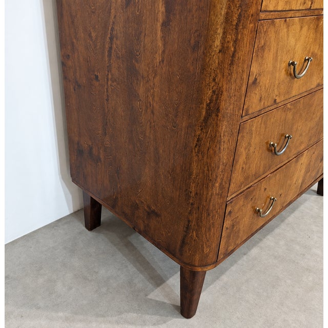 Tan Belgian Walnut Burl Chest of Drawers from Imexcotra, 1960s For Sale - Image 8 of 11