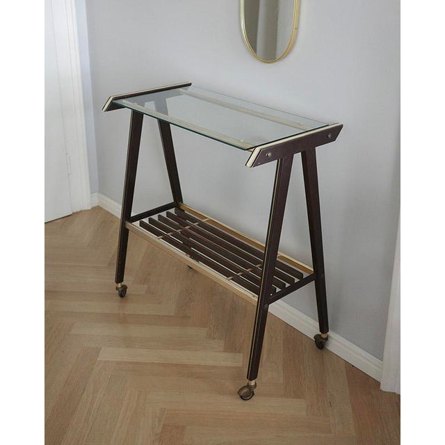 Black Mid-Century Modern Italian Console Table, 1960s For Sale - Image 8 of 8