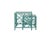 David Francis Chippendale Nesting Tables - Turquoise For Sale - Image 4 of 4
