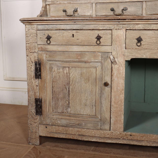 English Bleached Oak Dresser For Sale - Image 4 of 14