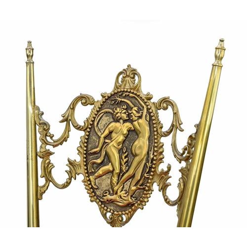 Mid-20th Century Neo-Classical Brass Chairs, Set of 2 For Sale - Image 5 of 9