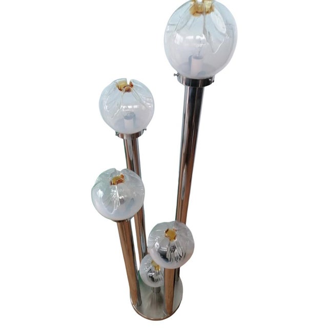 Toni Zuccheri Murano Glass Floor Lamp with 5 Light Points by Toni Zuccheri for VeArt, 1970s For Sale - Image 4 of 6