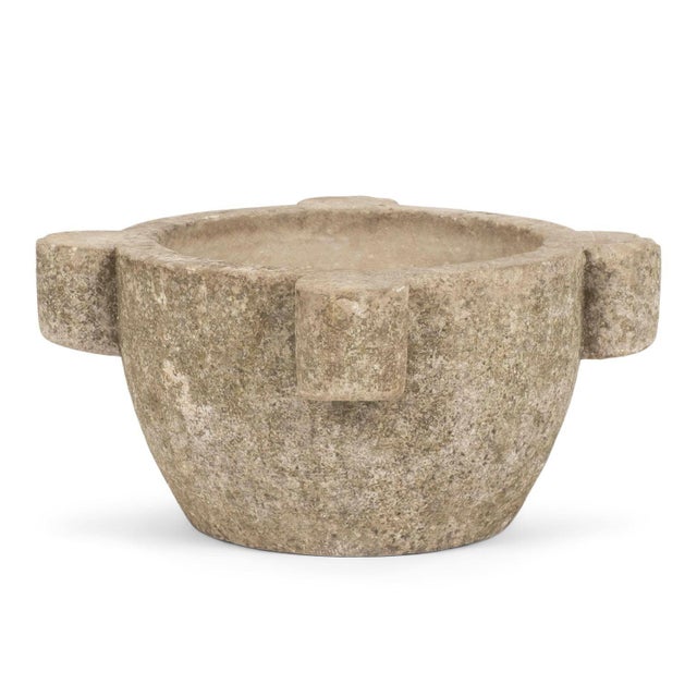 18th century gray stone mortar from the South of France.